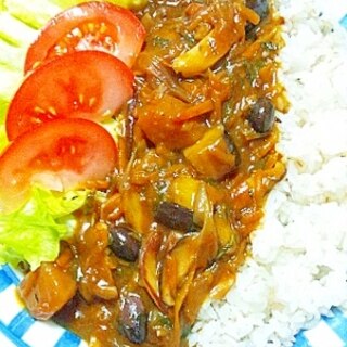 ナス＆キノコの７種の野菜カレー